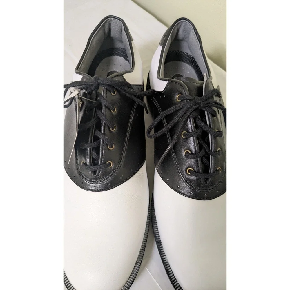 NWT Adidas Saddle Ritual Traditional Spike Golf Shoes 676763 White Black Size 11